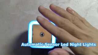 ไฟกลางคืน LED เหนี่ยวนำอัตโนมัติโคมไฟประหยัดพลังงานข้างเตียงไฟกลางคืนหลากสีสำหรับห้องนอน