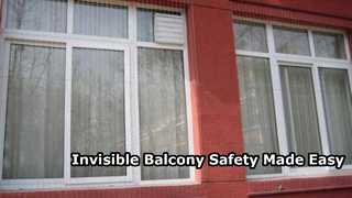 ระเบียง Invisible Grille ตาข่ายใส โซลูชั่นความปลอดภัย หอพัก โรงเรียน