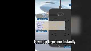 ปลั๊กไฟแบบพกพาพร้อม USB ชาร์จเร็ว