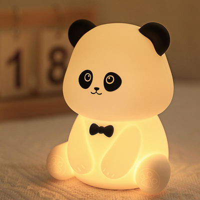 สัตว์น่ารัก ยูเอสบี แหลมเด็กซิลิโคนปันด้า LED ไฟกลางคืนสําหรับเด็ก ไฟกลางคืน
