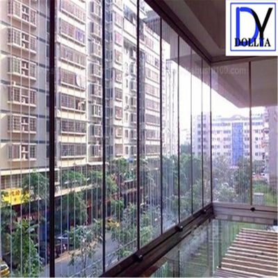 Modern Style Horizontal Opening Surface Mount Invisible Grille for Balcony Safety