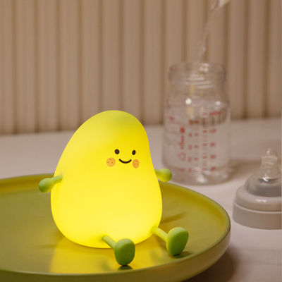 แมงโก้ ผลไม้ ไฟกลางคืน USB สามารถชาร์จใหม่ Dimming Touch ซิลิโคน โต๊ะโคมไฟ LED ตกแต่งข้างเตียง ของขวัญ เด็ก โคมไฟห้องนอน