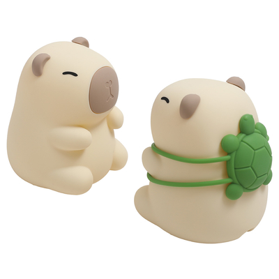 สัญลักษณ์ที่กําหนดเอง Capybara เด็กของขวัญ ห้องนอน นอน น่ารัก โคมไฟนุ่ม สีสับ Dog สีซิลิโคน ไฟกลางคืน