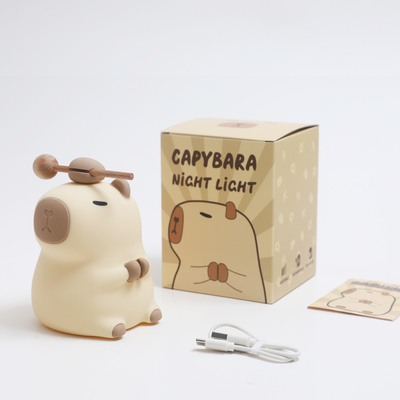 สีซิลิโคน น่ารัก แสงกลางคืน Capybara ไฟกลางคืนเด็ก ของขวัญ Usb สามารถชาร์จได้ สัตว์ ไฟกลางคืน ซิลิโคน