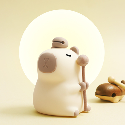 ดีไซน์โมเดิร์น ซิลิโคน แคปบาร่า ไนท์แลมป์ พกพา USB ชาร์จใหม่ แหล่งแสง LED การควบคุมสัมผัส ไฟสัตว์ สําหรับห้องนอน