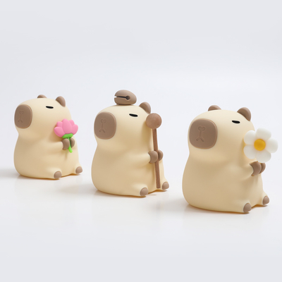 สีซิลิโคน น่ารัก แสงกลางคืน Capybara ไฟกลางคืนเด็ก ของขวัญ Usb สามารถชาร์จได้ สัตว์ ไฟกลางคืน ซิลิโคน
