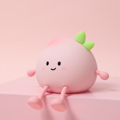 2024 สร้างสรรค์ใหม่ Peach Shape Night Lamp ซิลิโคนอ่อน 7 สีเปลี่ยนการดูแลตา ไฟกลางคืนสําหรับเด็ก ของขวัญ โต๊ะไฟ