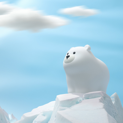 Muid Little White Bear Patting Lamp สีซิลิโคน เด็กอ่อนนุ่ม แสงเด็ก นอนข้างเตียง ห้องนอนสัมผัสแสงกลางคืน