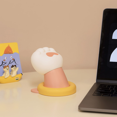กรงแมว ภาพสร้างสรรค์ ไฟกลางคืน ชาร์จ USB ของขวัญวันเกิด น่ารักและน่ารัก ของขวัญเด็กผู้หญิงที่ใช้ได้ สีซิลิโคน แปตติ่ง ไฟ