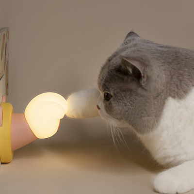 โรงงานควบคุมการนอนหลับน่ารัก CAT PAW USB โคมไฟห้องนอน โคมไฟซิลิโคน สามารถชาร์จใหม่ได้ แสงสัมผัส ไฟกลางคืนซิลิโคน