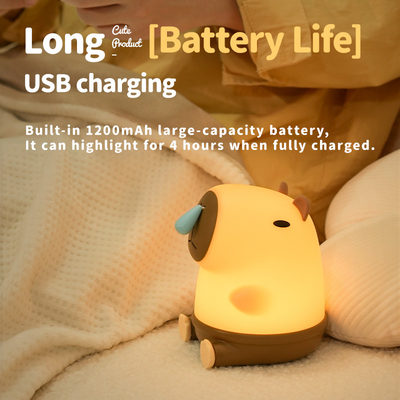 เครื่องประดับห้องสร้างสรรค์ LED สโนตตี้บารา ไฟกลางคืน USB ชาร์จใหม่ การ์ตูนสัตว์ Nursery ไซเลคอนหลอด