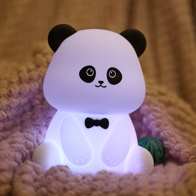 สัตว์น่ารัก ยูเอสบี แหลมเด็กซิลิโคนปันด้า LED ไฟกลางคืนสําหรับเด็ก ไฟกลางคืน