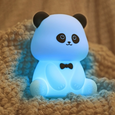สัตว์น่ารัก ยูเอสบี แหลมเด็กซิลิโคนปันด้า LED ไฟกลางคืนสําหรับเด็ก ไฟกลางคืน