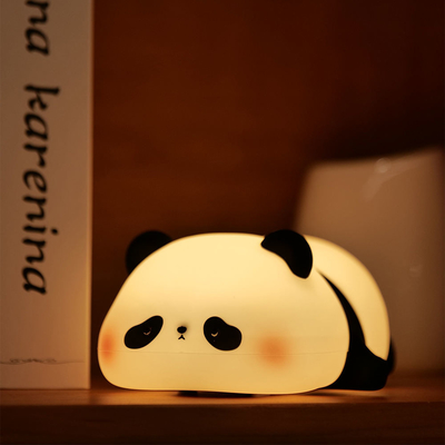 โคมไฟซิลิโคนปันด้า 1200mah เคลื่อนไหวระบายไฟ ไวท์อุ่น หายใจแสงสว่าง พกพา LED USB สามารถชาร์จคืนแสง