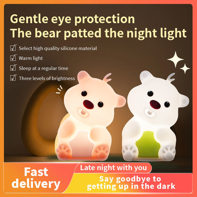 ภาพหมีน่ารัก สีซิลิโคน ไฟกลางคืน สีซิลิโคน โต๊ะตกแต่งห้องนอน