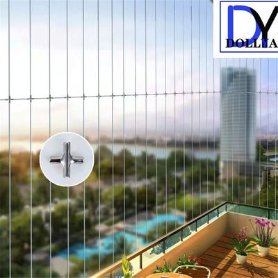 ลวดสแตนเลส 316 ขนาด 2.0 มม. สำหรับตะแกรงมองไม่เห็น พร้อมเคลือบไนลอน และช่องว่างระหว่างลวด 5 ซม.