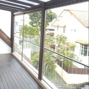 Balcony Invisible Grille โครงการแก้ไขความปลอดภัยด้วยเครือข่ายโปร่งใส ที่รวมกันความทนทานและความสวยงามสําหรับอาคารที่ทันสมัย