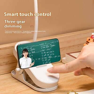 โต๊ะทำงาน, โต๊ะอ่านหนังสือ, โคมไฟตั้งโต๊ะข้างเตียงในห้องนอน โคมไฟสัมผัสแบบหรี่แสงได้ 3 ทิศทางพร้อมพอร์ตชาร์จ USB-C และปลั๊กไฟ AC