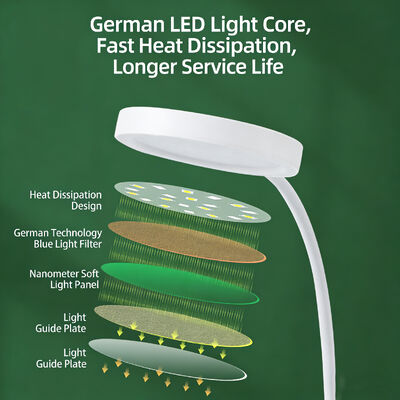 โคมไฟตั้งโต๊ะที่วางปากกาเรียบง่ายทันสมัย LED ชาร์จไฟได้ เสียบปลั๊ก ถนอมสายตา โคมไฟอ่านหนังสือสำหรับนักเรียนหอพักวิทยาลัย ระบบสัมผัส