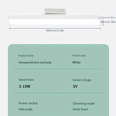 3500-6500K อุณหภูมิสี โคมไฟโต๊ะ LED ที่มีแรงดันปริมาณ 5V 1A