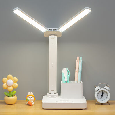 แบตเตอรี่ที่สามารถชาร์จได้ แหลมโต๊ะ LED รวมถึงพอร์ตชาร์จ USB ปรับได้