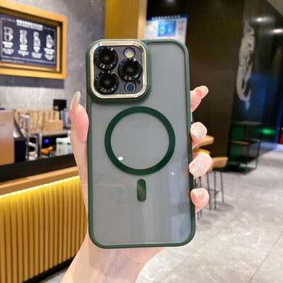 เคสโทรศัพท์แม่เหล็กกึ่งโปร่งใสกันกระแทกสำหรับ iPhone 17