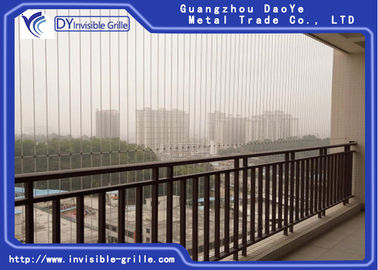 316 เกรด สแตนเลส สาย Wire Balcony Grille ไม่เห็นสําหรับการออกแบบภายในที่ทันสมัย