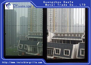 วัสดุเนื้อแข็งอย่างสเตนเลสสตีลความหนา 2 มม. Wire Window Invisible Grille