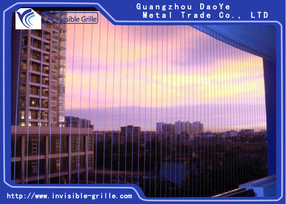 ติดตั้งโครงอลูมิเนียมแบบคงที่และลวดสแตนเลสสำหรับเตาที่มองไม่เห็นหน้าต่าง