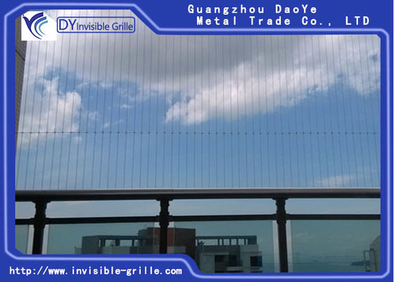 อาคารสูงสีเทา 6m # 316 ความปลอดภัยที่มองไม่เห็นตะแกรงสำหรับระเบียง