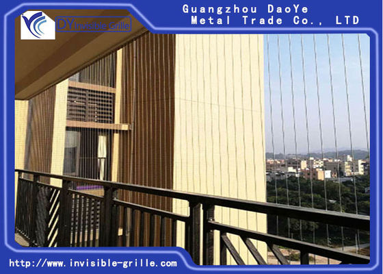 Anti Rust White Aluminium 1.6mm Balcony Invisible Grille