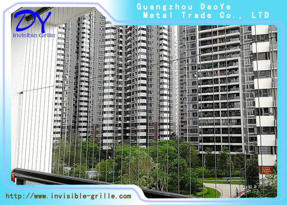 ลวดสแตนเลสสตีล 316 ขนาด 2.0 มม. สำหรับระเบียง/หน้าต่างอาคารสูง มองไม่เห็น ลูกกรงนิรภัย