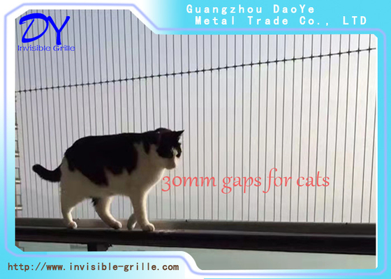 3CM Gap High Rise ปกป้องสัตว์เลี้ยงเตาย่างที่มองไม่เห็นสำหรับระเบียงบ้าน
