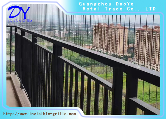 สแตนเลสไหมเด็ก Guardrail ป้องกันตะแกรงที่มองไม่เห็น
